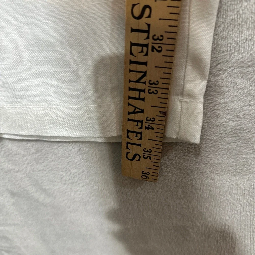Tommy Bahama Relax Mens XL White 100% Linen Elastic Waist Straight Leg Pants